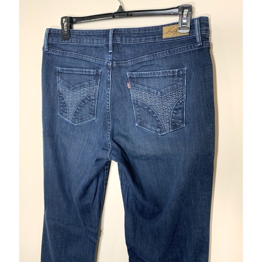 Levi's Demi Curve Classic Straight Leg Jeans Womens Size 16/32 Embroidered Denim - Picture 7 of 10